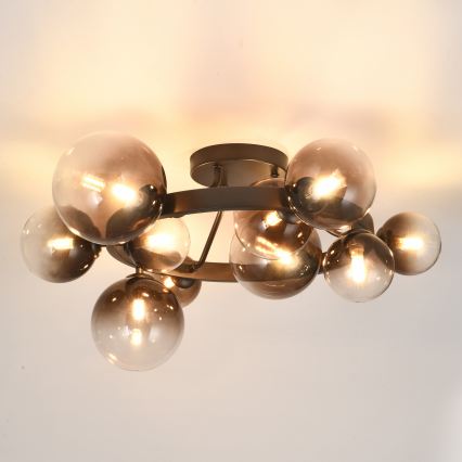 Brilagi - Lampadario LED a plafone MILLA 10xG9/3W/230V marrone/marrone fumé