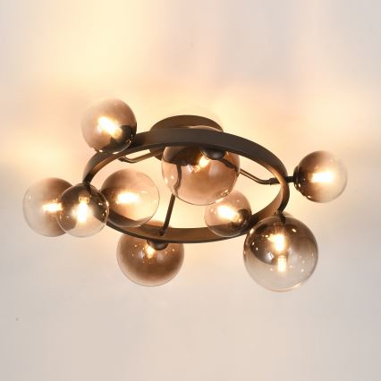 Brilagi - Lampadario LED a plafone MILLA 10xG9/3W/230V marrone/marrone fumé