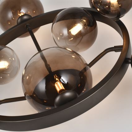Brilagi - Lampadario LED a plafone MILLA 10xG9/3W/230V marrone/marrone fumé