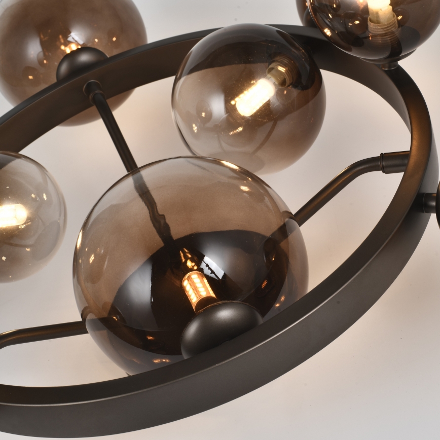 Brilagi - Lampadario LED a plafone MILLA 10xG9/3W/230V marrone/marrone fumé