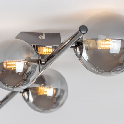 Brilagi - Lampadario LED a plafone MILLA 4xG9/3W/230V nero cromato/fumé