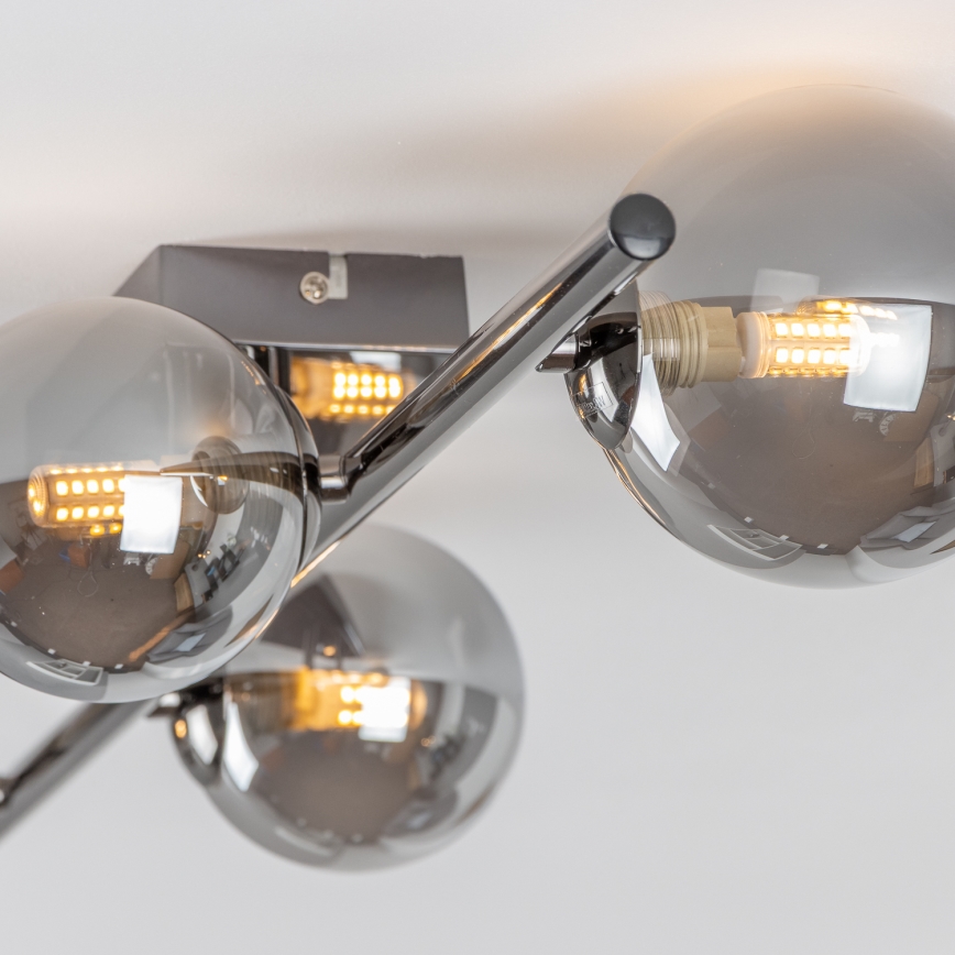 Brilagi - Lampadario LED a plafone MILLA 4xG9/3W/230V nero cromato/fumé