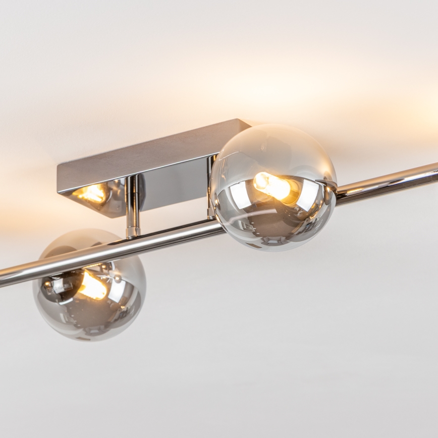 Brilagi - Lampadario LED a plafone MILLA 4xG9/3W/230V nero cromato/fumé