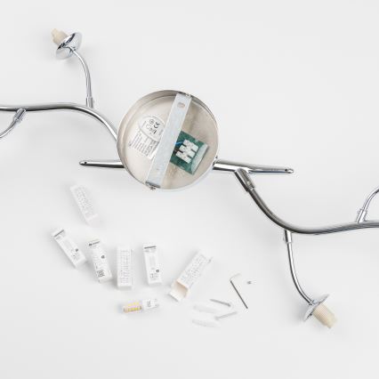 Brilagi - Lampadario LED a plafone MISTEL 6xG9/3W/230V nero cromato/fumé