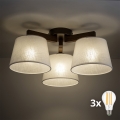 BRILAGI - Lampadario LED a soffitto LATTE 3xE27/15W/230V pino/beige
