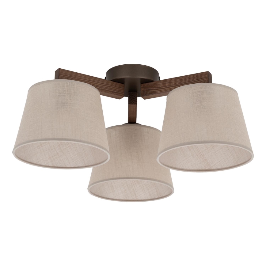 BRILAGI - Lampadario LED a soffitto LATTE 3xE27/15W/230V pino/beige