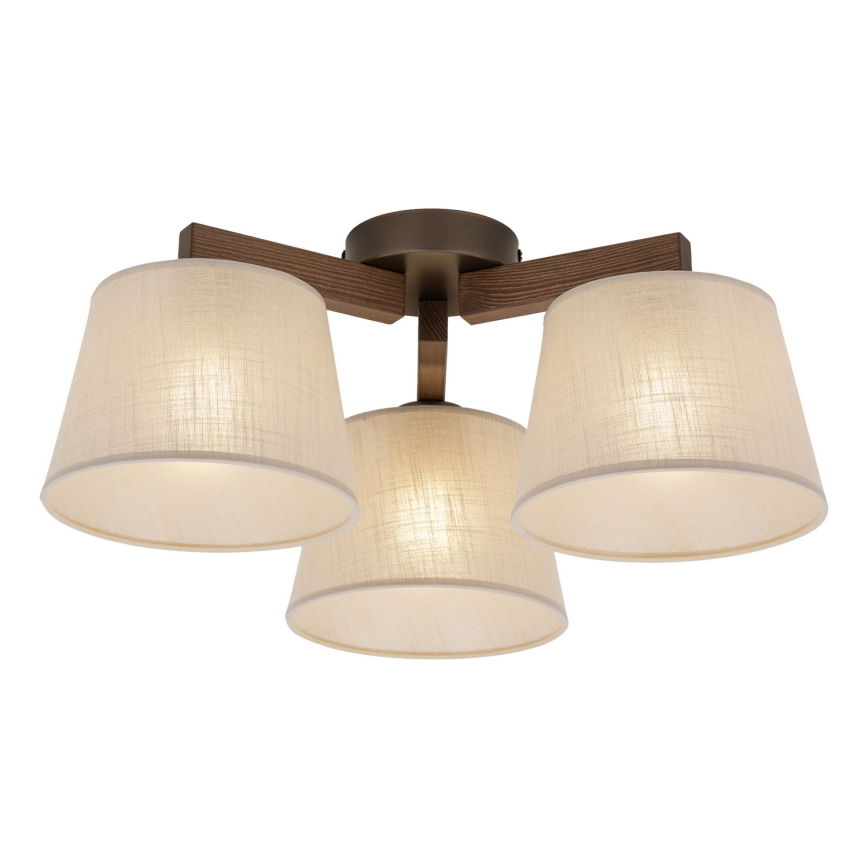 BRILAGI - Lampadario LED a soffitto LATTE 3xE27/15W/230V pino/beige