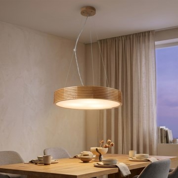 Brilagi - Lampadario LED a sospensione CARVALHO MODERN 3xE27/60W/230V rovere Ø 47,5 cm