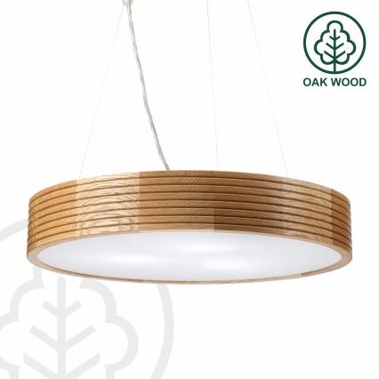 Brilagi - Lampadario LED a sospensione CARVALHO MODERN 3xE27/60W/230V rovere Ø 47,5 cm