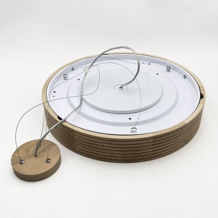Brilagi - Lampadario LED a sospensione CARVALHO MODERN 3xE27/60W/230V rovere Ø 47,5 cm