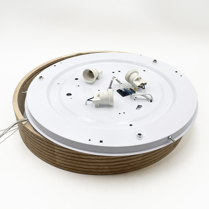 Brilagi - Lampadario LED a sospensione CARVALHO MODERN 3xE27/60W/230V rovere Ø 47,5 cm