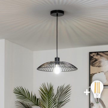 Brilagi - Lampadario LED a sospensione CERIA WIRE 1xE27/40W/230V Ø 26 cm nero