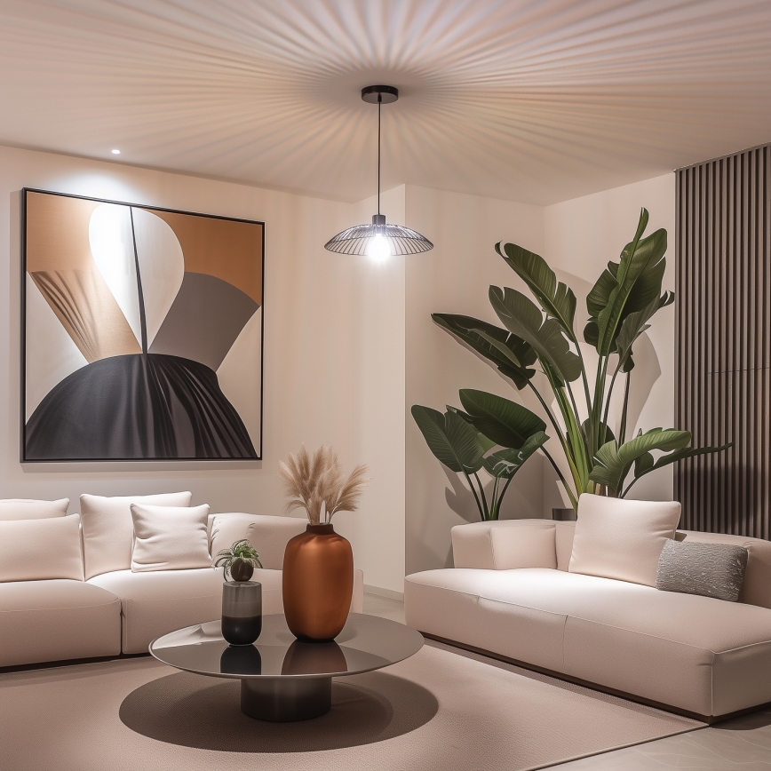 Brilagi - Lampadario LED a sospensione CERIA WIRE 1xE27/40W/230V Ø 26 cm nero