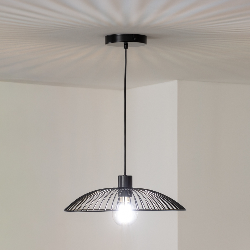 Brilagi - Lampadario LED a sospensione CERIA WIRE 1xE27/40W/230V Ø 26 cm nero