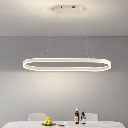 Brilagi - Lampadario LED a sospensione con cavi PONDIE LED/45W/230V 80x30 cm bianco