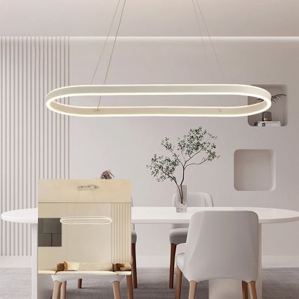 Brilagi - Lampadario LED a sospensione con cavi PONDIE LED/45W/230V 80x30 cm bianco