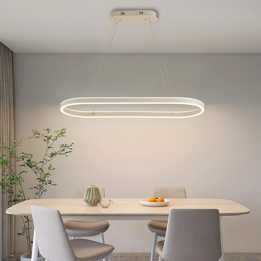 Brilagi - Lampadario LED a sospensione con cavi PONDIE LED/45W/230V 80x30 cm bianco