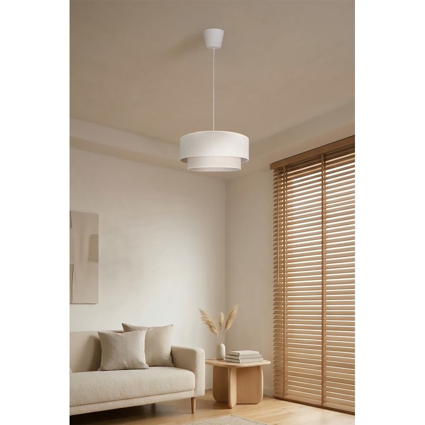 Brilagi - Lampadario LED a sospensione con cavo BOHO ECO 1xE27/10W/230V Ø 40 cm colore crema