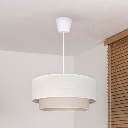 Brilagi - Lampadario LED a sospensione con cavo BOHO ECO 1xE27/10W/230V Ø 40 cm colore crema