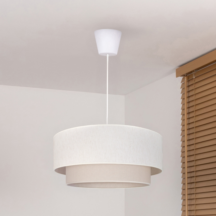 Brilagi - Lampadario LED a sospensione con cavo BOHO ECO 1xE27/10W/230V Ø 40 cm colore crema