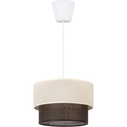 Brilagi - Lampadario LED a sospensione con cavo BOHO STYLE 1xE27/15W/230V Ø 25 cm crema/marrone