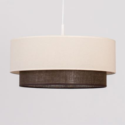 Brilagi - Lampadario LED a sospensione con cavo BOHO STYLE 1xE27/15W/230V Ø 40 cm crema/marrone