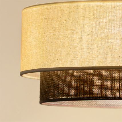 Brilagi - Lampadario LED a sospensione con cavo BOHO STYLE 1xE27/15W/230V Ø 40 cm crema/marrone