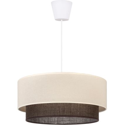 Brilagi - Lampadario LED a sospensione con cavo BOHO STYLE 1xE27/15W/230V Ø 40 cm crema/marrone