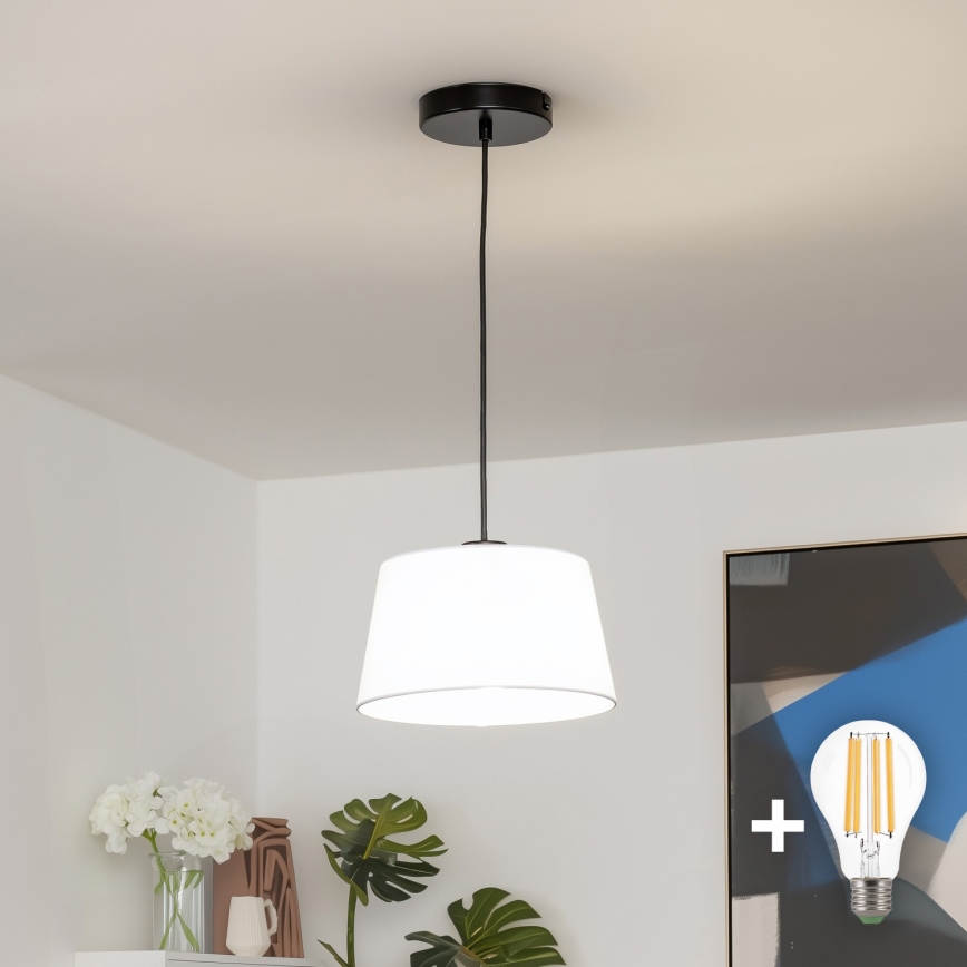 Brilagi - Lampadario LED a sospensione con cavo CERIA 1xE27/40W/230V Ø 25 cm bianco