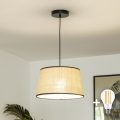 Brilagi - Lampadario LED a sospensione con cavo CERIA 1xE27/40W/230V Ø 35 cm beige