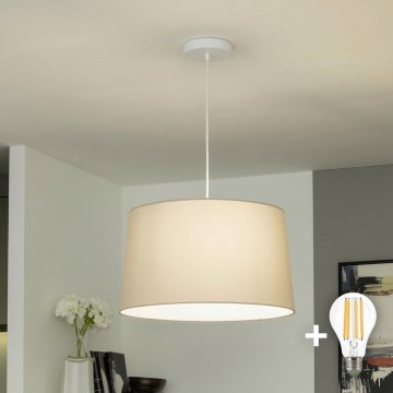Brilagi - Lampadario LED a sospensione con cavo CERIA 1xE27/40W/230V Ø 45 cm beige