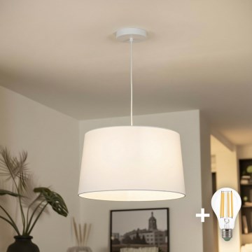 Brilagi - Lampadario LED a sospensione con cavo CERIA 1xE27/40W/230V Ø 45 cm, bianco