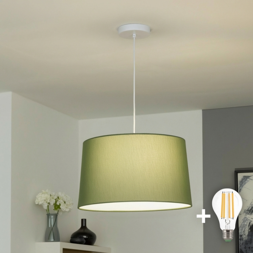 Brilagi - Lampadario LED a sospensione con cavo CERIA 1xE27/40W/230V Ø 45 cm verde