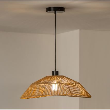 Brilagi - Lampadario LED a sospensione con cavo CERIA BOHO 1x E27/40W/230V Ø 50 cm marrone