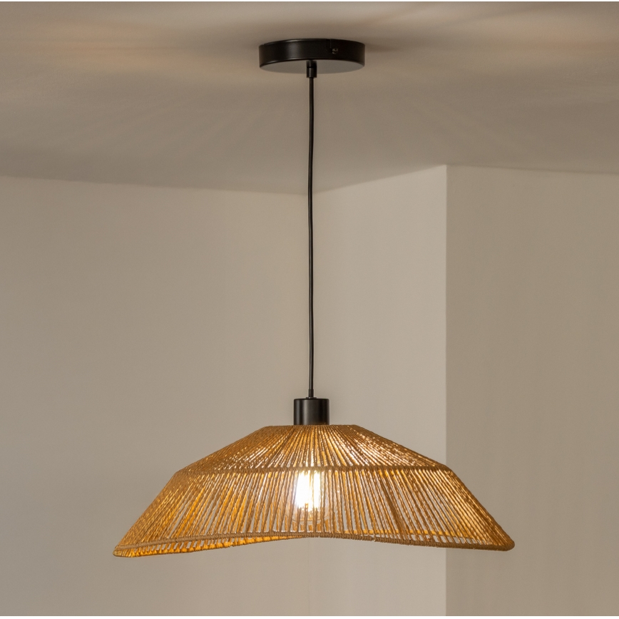 Brilagi - Lampadario LED a sospensione con cavo CERIA BOHO 1x E27/40W/230V Ø 50 cm marrone