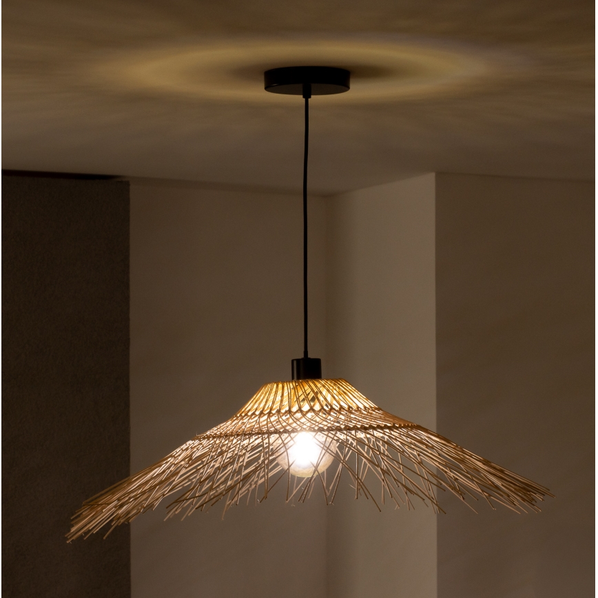 Brilagi - Lampadario LED a sospensione con cavo CERIA BOHO 1xE27/40W/230V Ø 100 cm in bambù