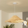 Brilagi - Lampadario LED a sospensione con cavo CERIA BOHO 1xE27/40W/230V Ø 100 cm in rattan