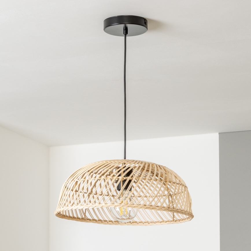 Brilagi - Lampadario LED a sospensione con cavo CERIA BOHO 1xE27/40W/230V Ø 60 cm in rattan