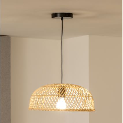 Brilagi - Lampadario LED a sospensione con cavo CERIA BOHO 1xE27/40W/230V Ø 60 cm in rattan