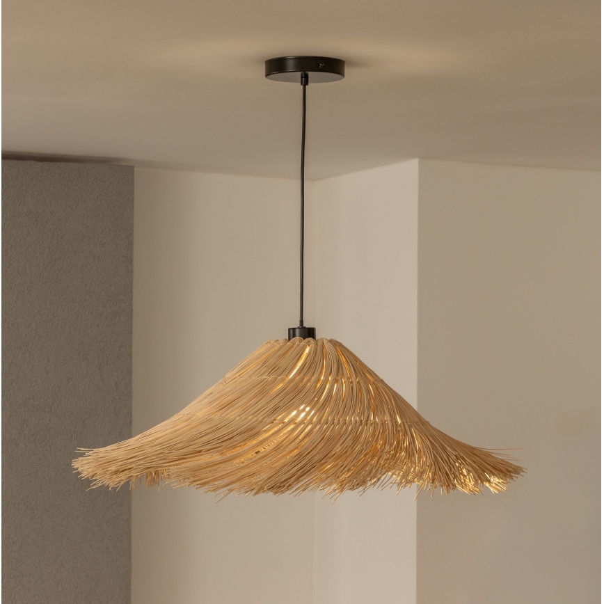 Brilagi - Lampadario LED a sospensione con cavo CERIA BOHO 1xE27/40W/230V Ø 70 cm rattan