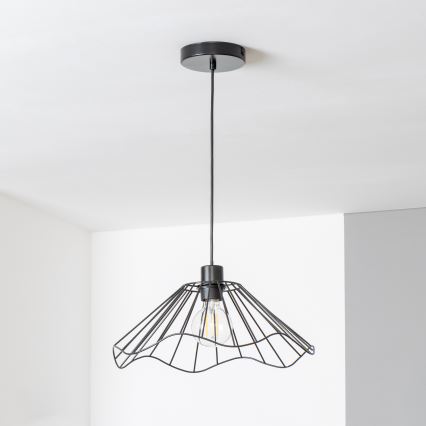 Brilagi - Lampadario LED a sospensione con cavo CERIA WIRE 1xE27/40W/230V Ø 40 cm nero