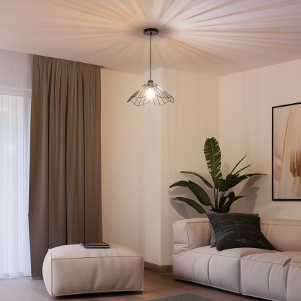 Brilagi - Lampadario LED a sospensione con cavo CERIA WIRE 1xE27/40W/230V Ø 40 cm nero