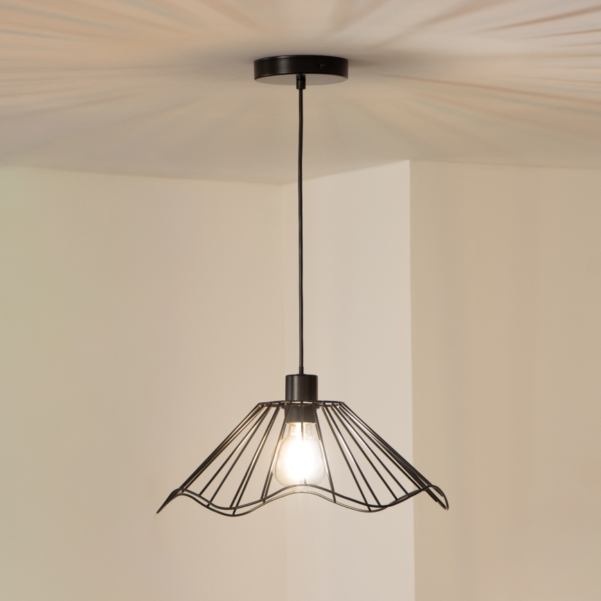 Brilagi - Lampadario LED a sospensione con cavo CERIA WIRE 1xE27/40W/230V Ø 40 cm nero