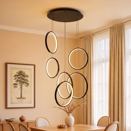 BRILAGI - Lampadario LED a sospensione con cavo ECHO LED/80W/230V 4000K Ø 50 cm nero
