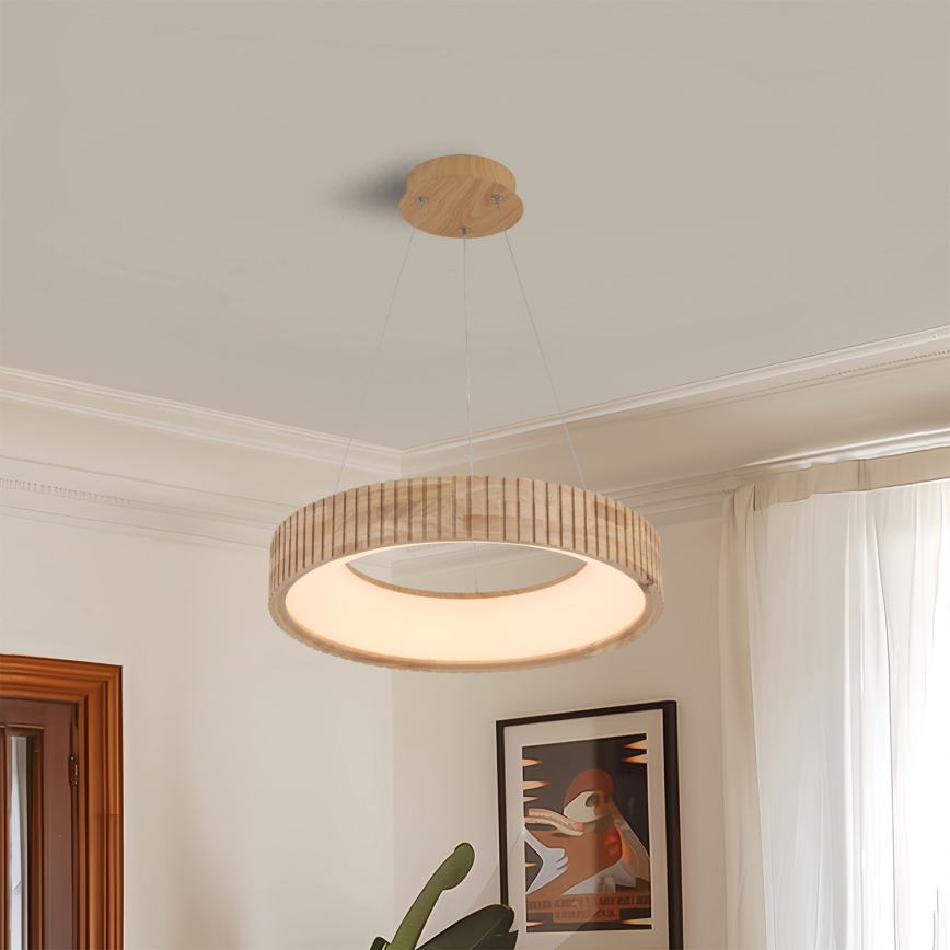 Brilagi - Lampadario LED a sospensione su cavo FALCON WOOD MODERN LED/30W/230V 3000/4000/6000K Ø 45 cm legno