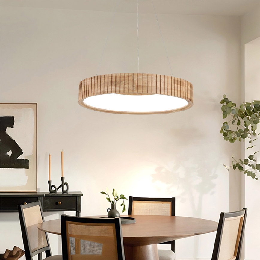 Brilagi - Lampadario LED a sospensione su cavo FALCON WOOD MODERN LED/30W/230V 3000/4000/6000K Ø 45 cm legno