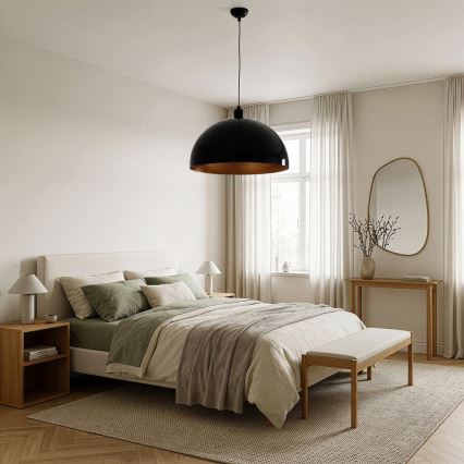 Brilagi - Lampadario LED a sospensione con cavo METALO 1xE27/40W/230V Ø 40 cm nero/ramato
