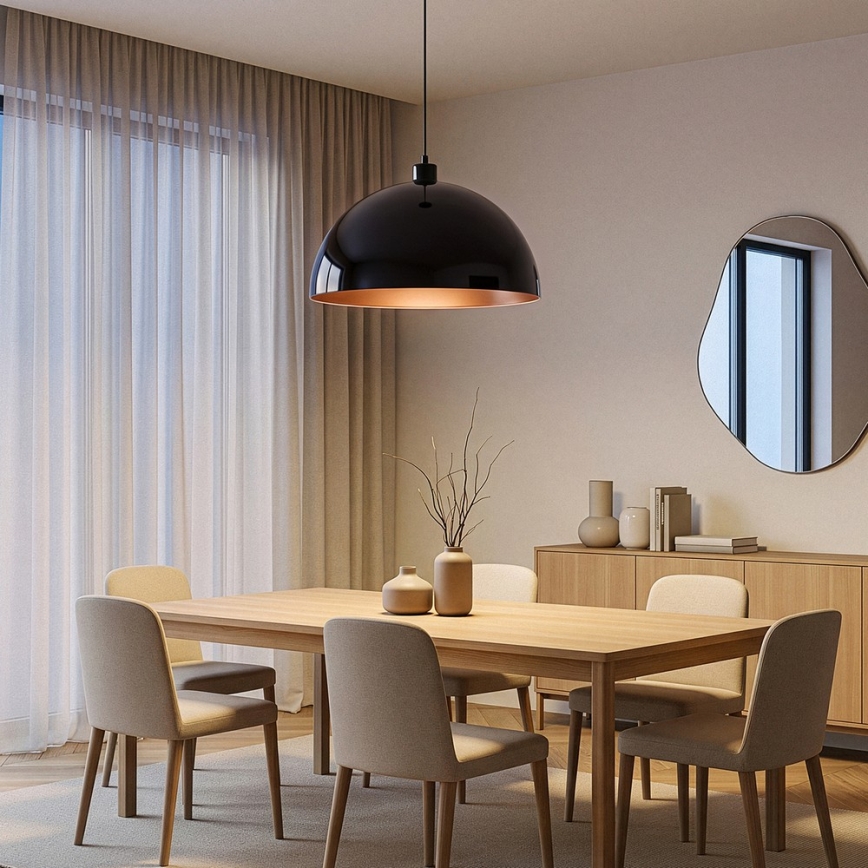 Brilagi - Lampadario LED a sospensione con cavo METALO 1xE27/40W/230V Ø 40 cm nero/ramato
