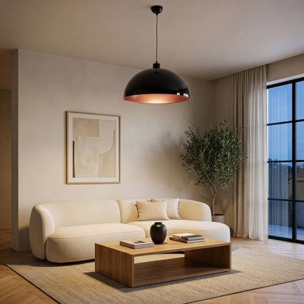 Brilagi - Lampadario LED a sospensione con cavo METALO 1xE27/40W/230V Ø 40 cm nero/ramato
