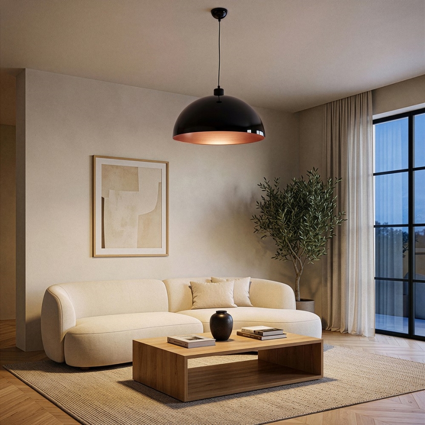 Brilagi - Lampadario LED a sospensione con cavo METALO 1xE27/40W/230V Ø 40 cm nero/ramato